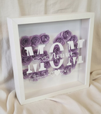 Cornice3D da Personalizzare con Rose dim. 26x26 cm