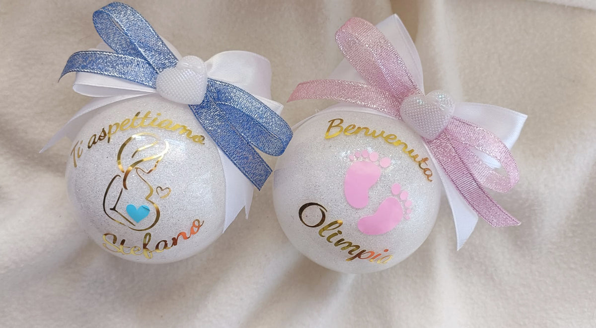 Pallina di Natale Personalizzata per Nascita