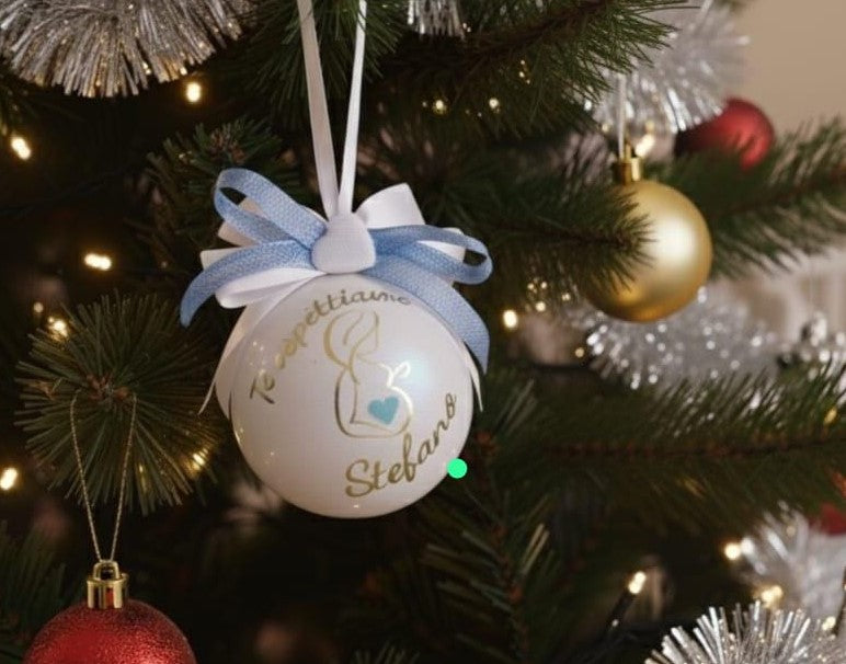 Pallina di Natale Personalizzata per Nascita