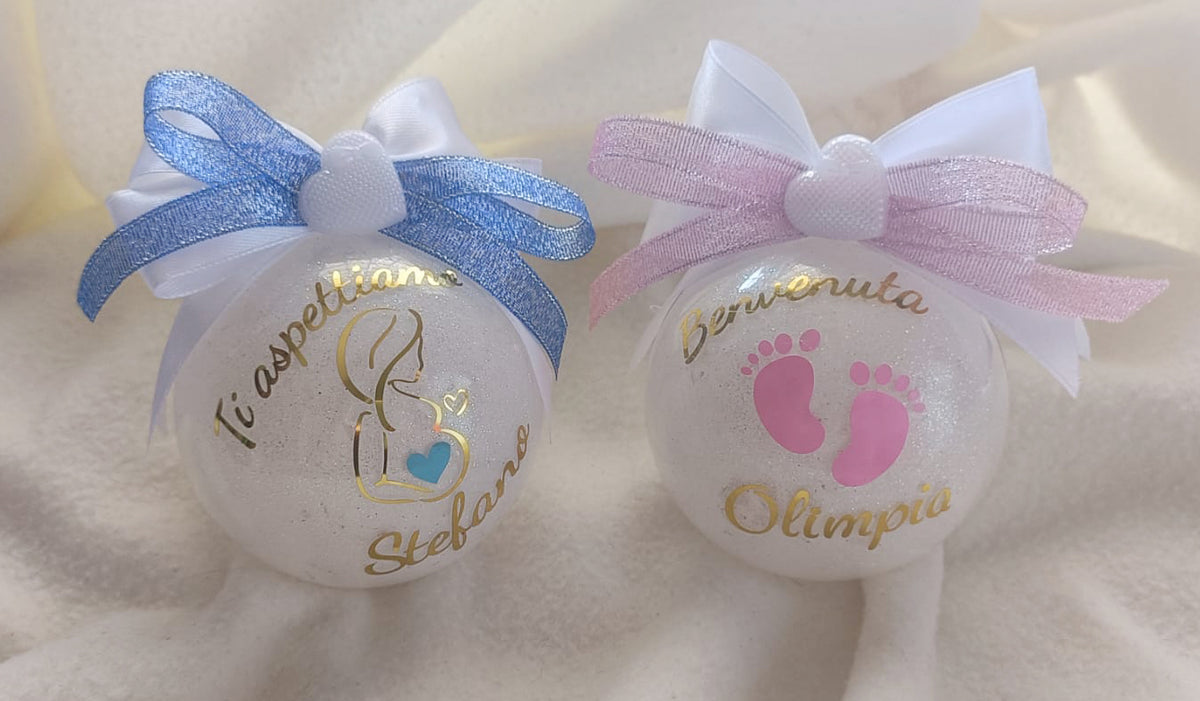Pallina di Natale Personalizzata per Nascita