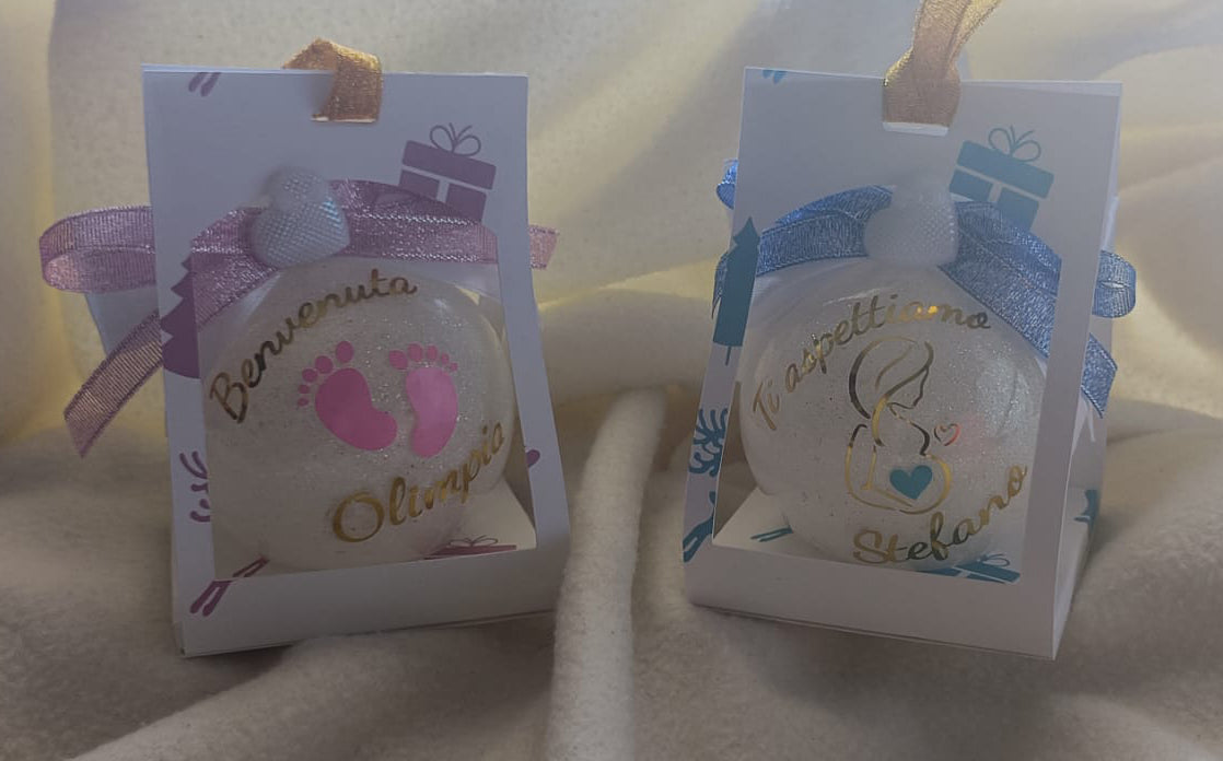 Pallina di Natale Personalizzata per Nascita