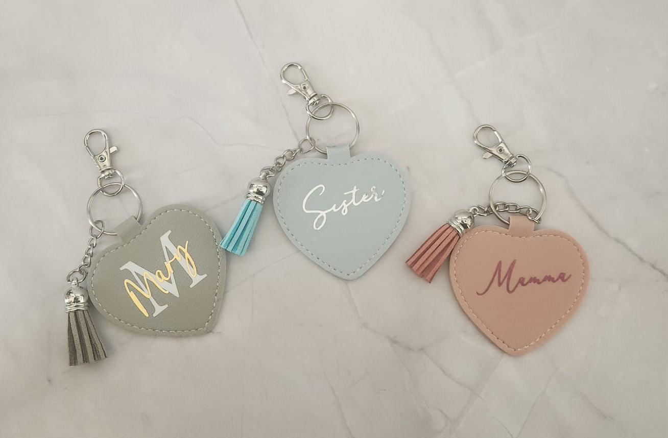 Portachiavi Cuore in Ecopelle da Personalizzare