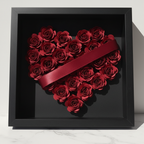 Cornice Nera - Rose Rosse Realistiche