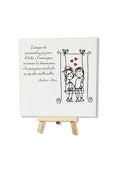Mattonella in Ceramica Personalizzata "Stickman" 15x15