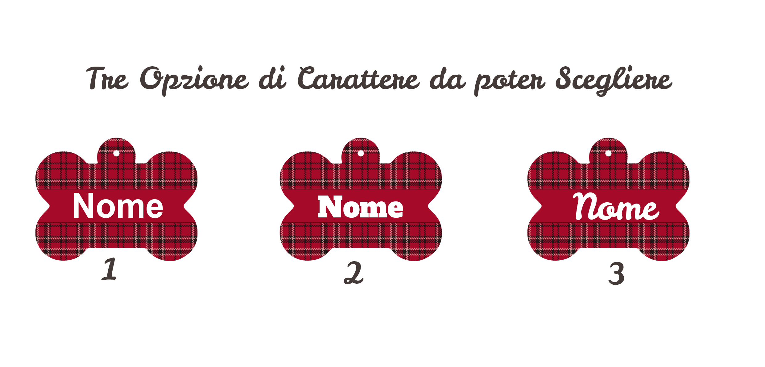 Medaglietta cane a forma di osso personalizzata -leggera e silenziosa