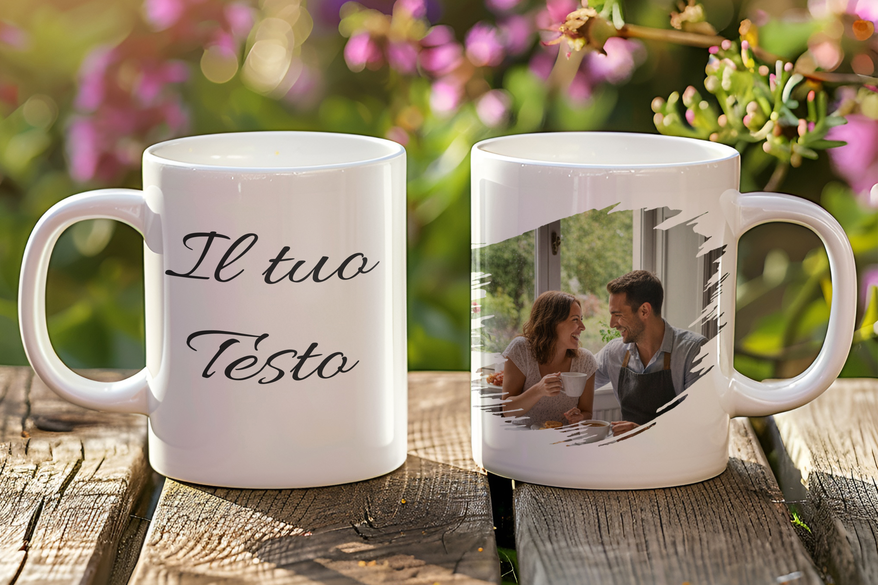 Tazza Foto e Dedica Personalizzata - Crea il Tuo Regalo su Misura con Foto e Frase