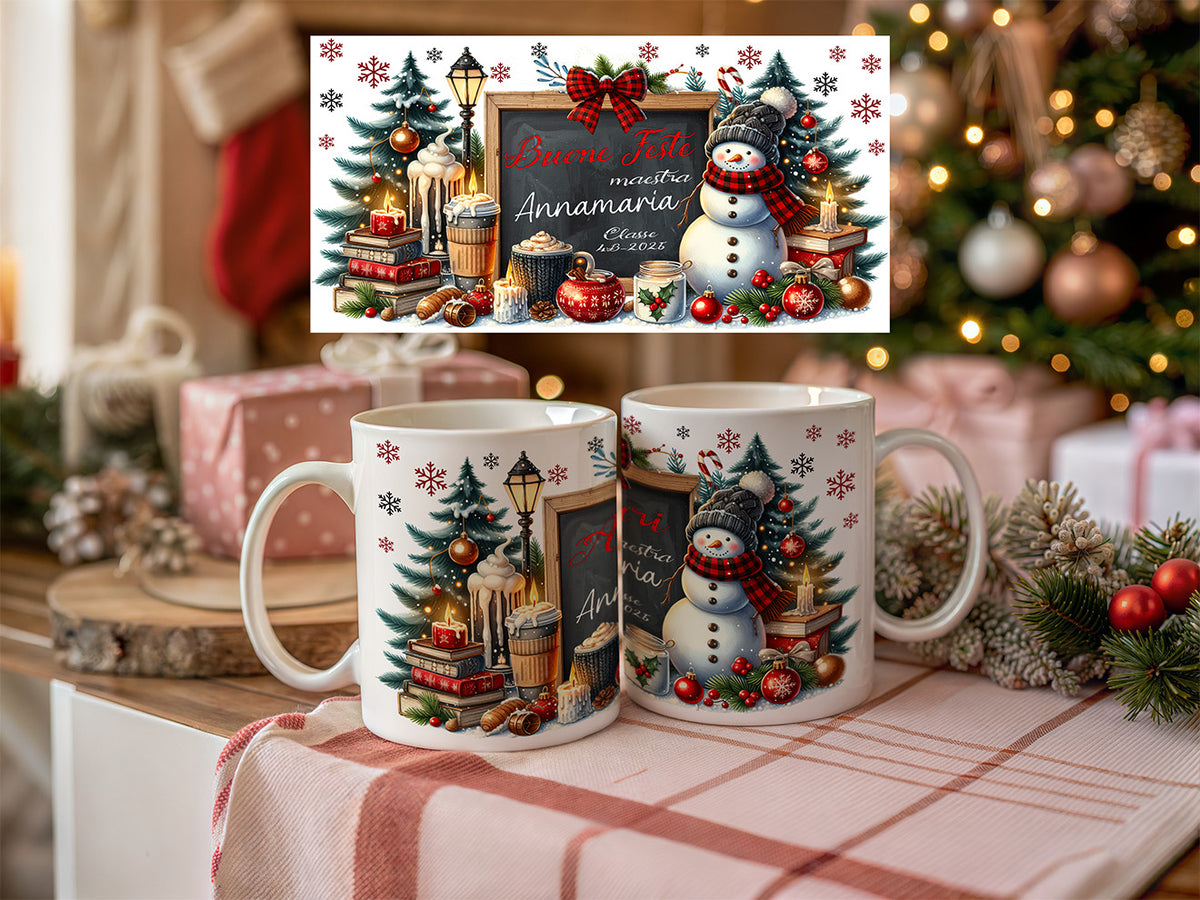 Tazza Natalizia per Maestra/Professori Idea Regalo